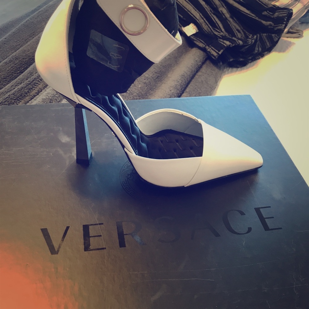 Versace beautiful white shoes